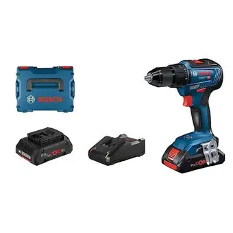Brico Cash Perceusevisseuse sans fil bosch gsr 18v55 18 v 2 batteries 4 ah procore chargeur lboxx offre
