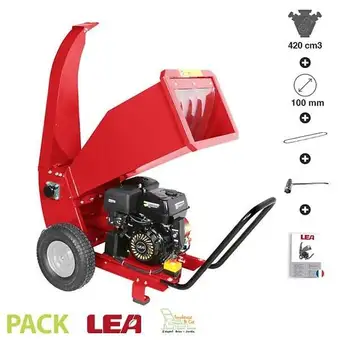 Brico Cash Broyeur déchiqueteur de branches 100 mm moteur puissant 15cv le56420-100 lea offre