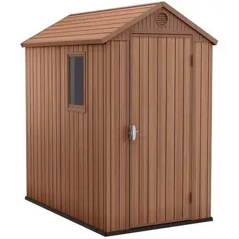 Abri jardin résine darwin 46 - 2.2 m² - 125.8 x 184.5 x 205 cm - marron