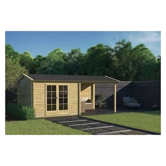 Bricomarché Abri de jardin en bois | 18,00m2 | 3,23x6,02m | ep. 28mm | couleur vert | dom624 | altanka offre