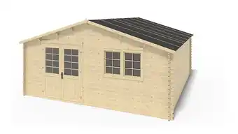 Bricomarché Abri de jardin en bois | 30,00m2 | 5,13x6,21m | ep. 40mm | couleur naturel | dom599 | altanka offre