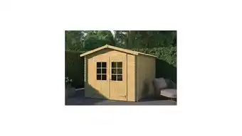 Bricomarché Abri de jardin en bois | 7,38m2 | 3,24x2,67m | ep. 19mm | couleur vert | dom102 | altanka offre
