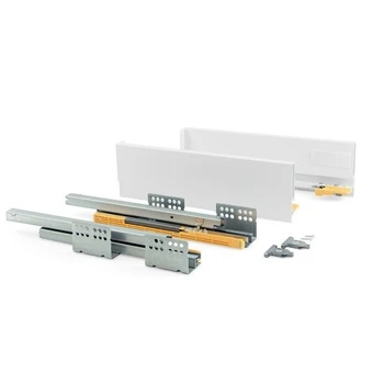 Bricorama Kit de tiroir pour cuisine et sdb concept - h. 185mm - p. 500mm - fermeture amortie - acier - blanc offre