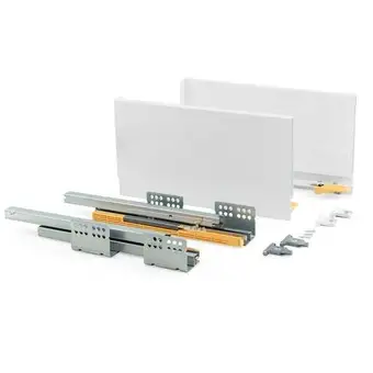 Bricorama Kit de tiroir pour cuisine et sdb concept - h. 105mm - p. 500mm - fermeture amortie - acier - blanc offre