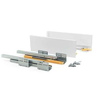 Bricorama Kit de tiroir pour cuisine et sdb concept - h. 105mm - p. 450mm - fermeture amortie - acier - blanc offre