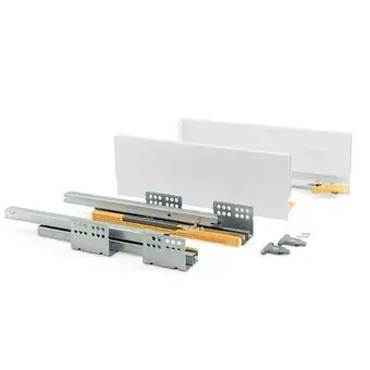 Bricorama Kit de tiroir pour cuisine et sdb concept - h. 105mm - p. 450mm - fermeture amortie - acier - blanc offre