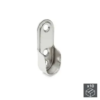 Bricorama Emuca lot de 10 supports emuca pour barre de penderie armoire en acier finition nickelé offre