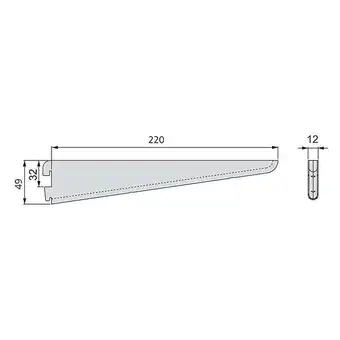 Bricorama Emuca support pour étagère en bois/verre, profil pas 32 mm, 220 mm, acier, blanc offre