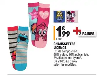 ALDI Chaussettes Licence offre