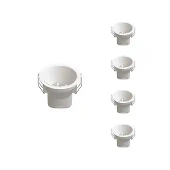 Bricomarché Spot led encastrable 9w ip44 dimmable blanc cct ø85mm (lot de 5) - silamp offre