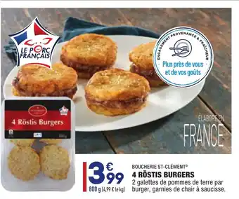 ALDI 4 Röstis Burgers offre