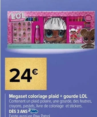 Megaset coloriage plaid + gourde LOL