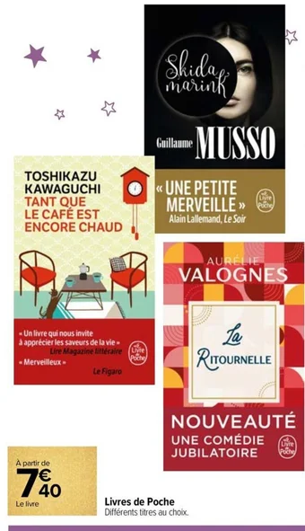 Carrefour Market Livres de Poche offre