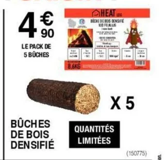 Chretien Matériaux BÛCHES DE BOIS DEN SIFIÉ offre