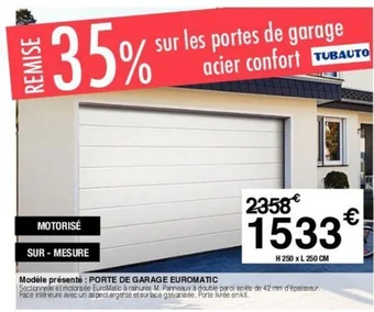 Chretien Matériaux Modèle présenté : PORTE DE GARAGE EUROMATIC offre