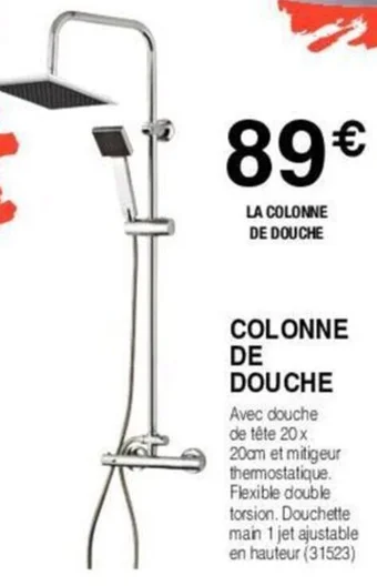 Chretien Matériaux COLONNE DE DOUCHE offre