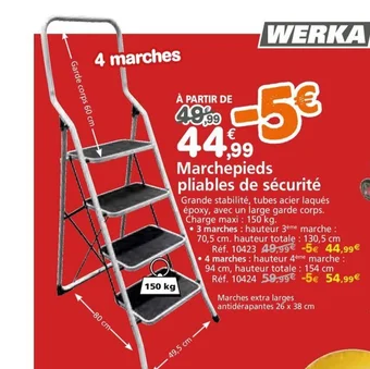 Provence Outillage Marchepieds pliables de sécurité offre