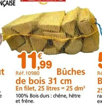 Provence Outillage de bois 31 cm Bûches offre