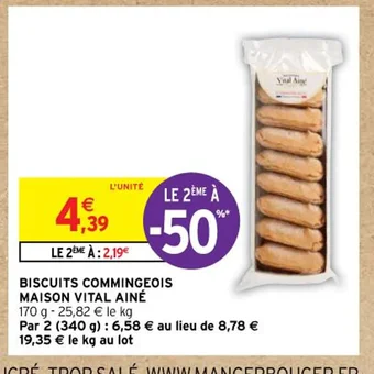 Intermarché BISCUITS COMMINGEOIS MAISON VITAL AINÉ offre