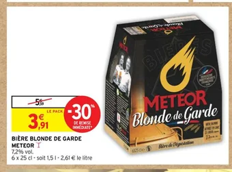 Intermarché BIÈRE BLONDE DE GARDE METEOR offre