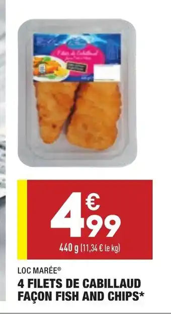 4 Filets de cabillaud façon fish and chips