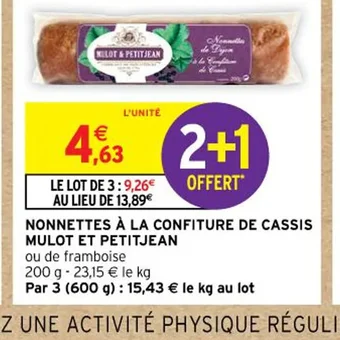 NONNETTES À LA CONFITURE DE CASSIS
