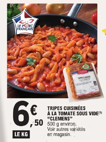 E.Leclerc TRIPES CUISINÉES À LA TOMATE SOUS VIDE offre