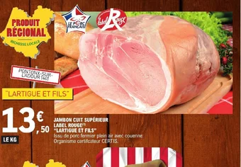 E.Leclerc JAMBON CUIT SUPÉRIEUR LABEL ROUGE offre