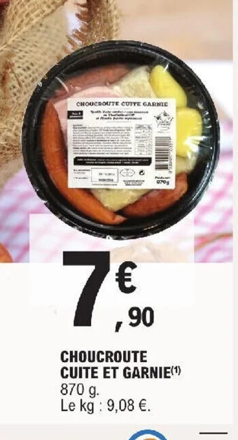E.Leclerc CHOUCROUTE CUITE ET GARNIE offre