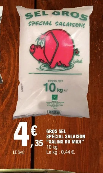 E.Leclerc GROS SPECIAL SALAISONS SEL SALINS DU MIDI offre
