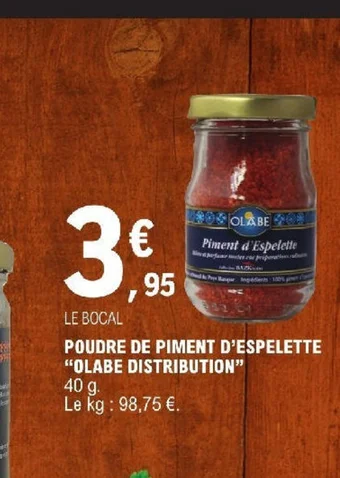 E.Leclerc POUDRE DE PIMENT D'ESPELETTE offre