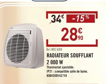 E.Leclerc RADIATEUR SOUFFLANT offre