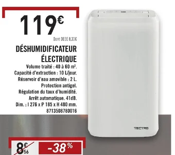 E.Leclerc DÉSHUMIDIFICATEUR ÉLECTRIQUE offre