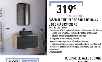 E.Leclerc ENSEMBLE MEUBLE DE SALLE DE BAINS offre