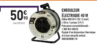 E.Leclerc ENROULEUR ÉLECTRIQUE 40 M offre