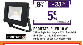 E.Leclerc PROJECTEUR LED 10 W offre