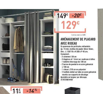 AMÉNAGEMENT DE PLACARD AVEC RIDEAU