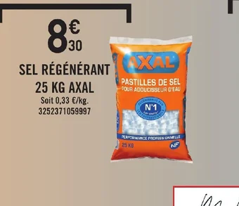 SEL RÉGÉNÉRANT 25 KG AXAL