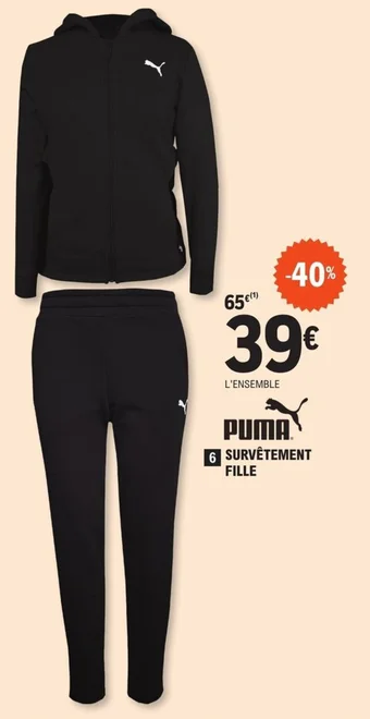 E.Leclerc PUMA 6 SURVÊTEMENT FILLE offre