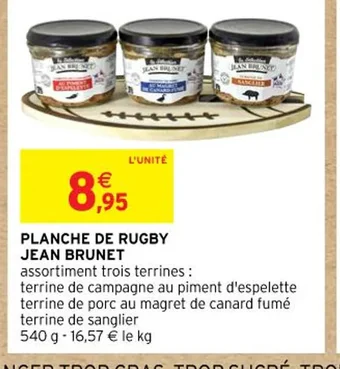 Intermarché PLANCHE DE RUGBY JEAN BRUNET offre