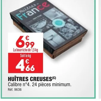 ALDI HUÎTRES CREUSES offre