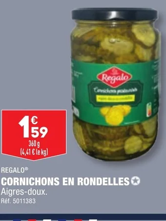 ALDI CORNICHONS EN RONDELLES offre