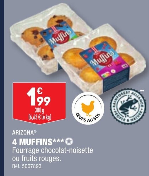 Promo 4 MUFFINS chez ALDI