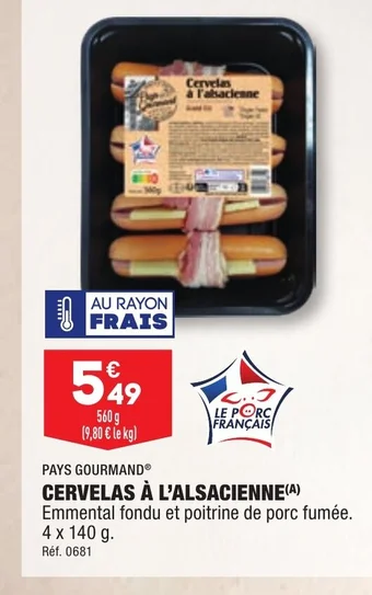 ALDI CERVELAS À L'ALSACIENNE offre