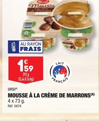 ALDI MOUSSE À LA CRÈME DE MARRONS offre