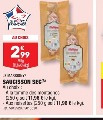 ALDI SAUCISSON SEC offre