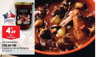 ALDI COQ AU VIN offre