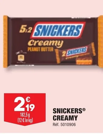 ALDI SNICKERS CREAMY offre