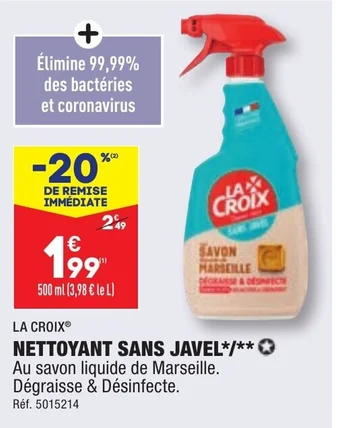 ALDI NETTOYANT SANS JAVEL offre