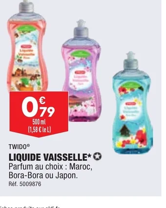 ALDI LIQUIDE VAISSELLE offre